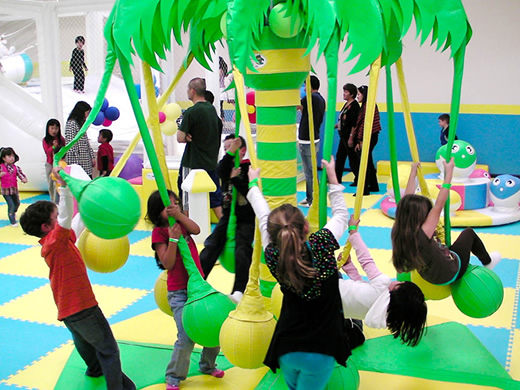 Children playing with toys Spinning Palms.